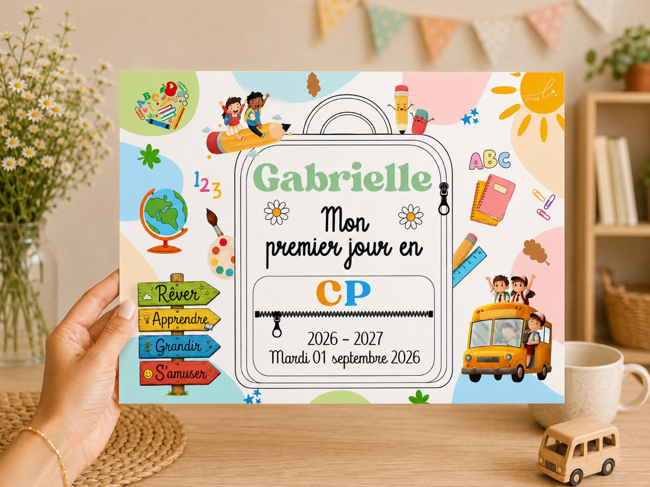 Affiche Classe de CP - Fichier PDF - Fille