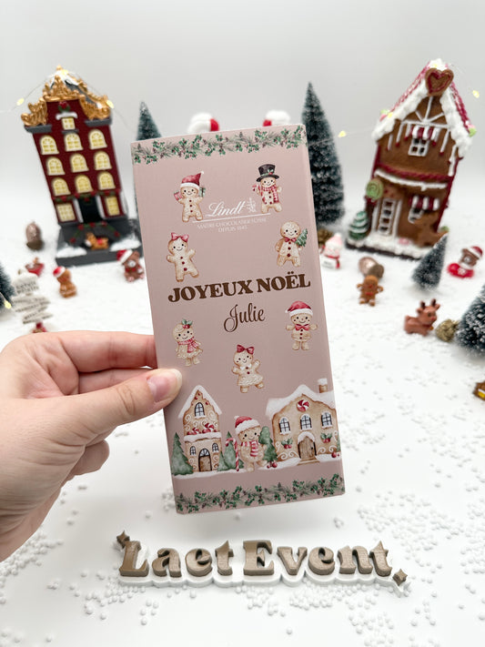 Tablette de Chocolat au Lait - Petits Biscuits de Noël