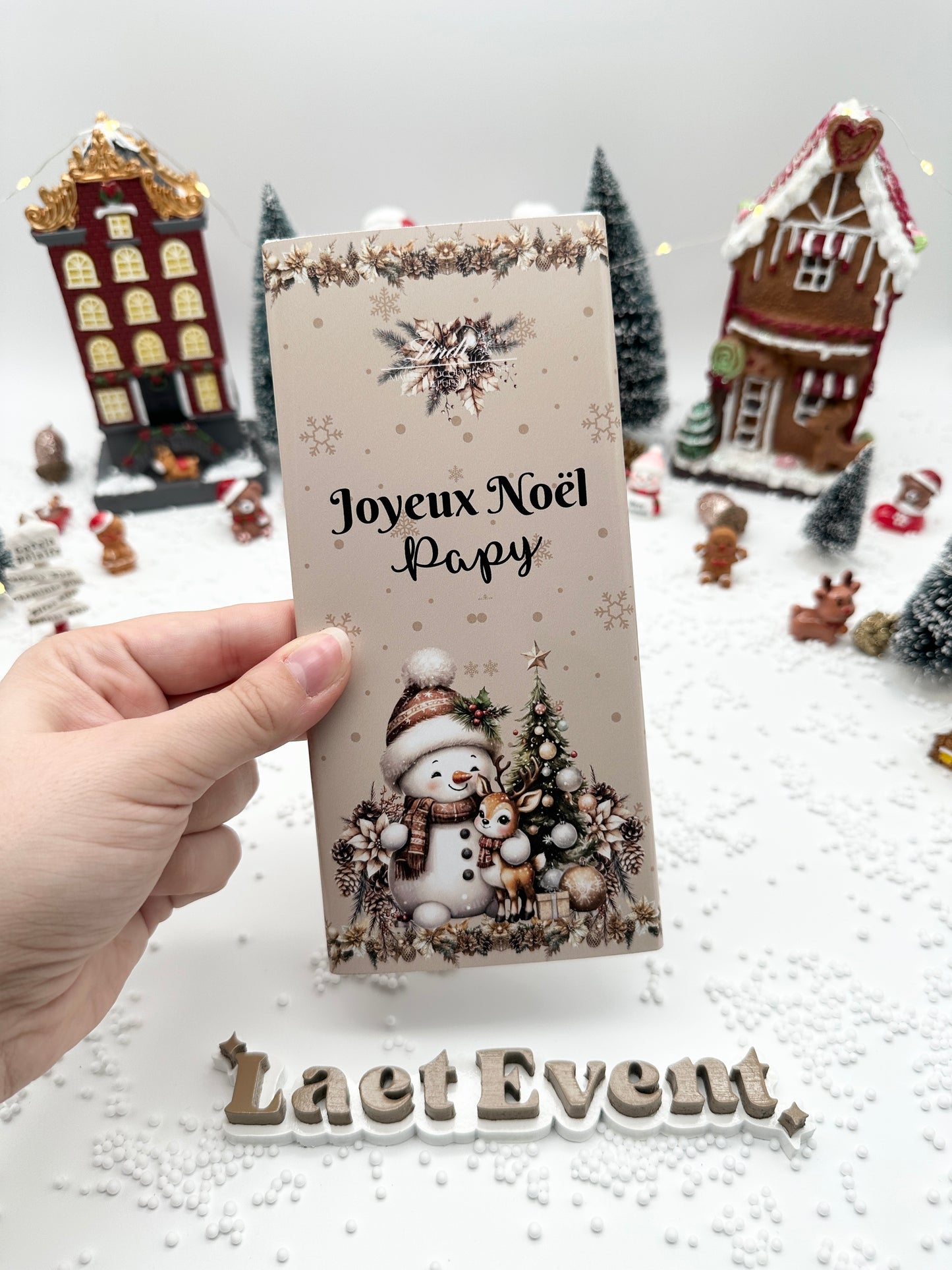 Tablette de Chocolat au Lait - Féérie d’Or & de Flocons