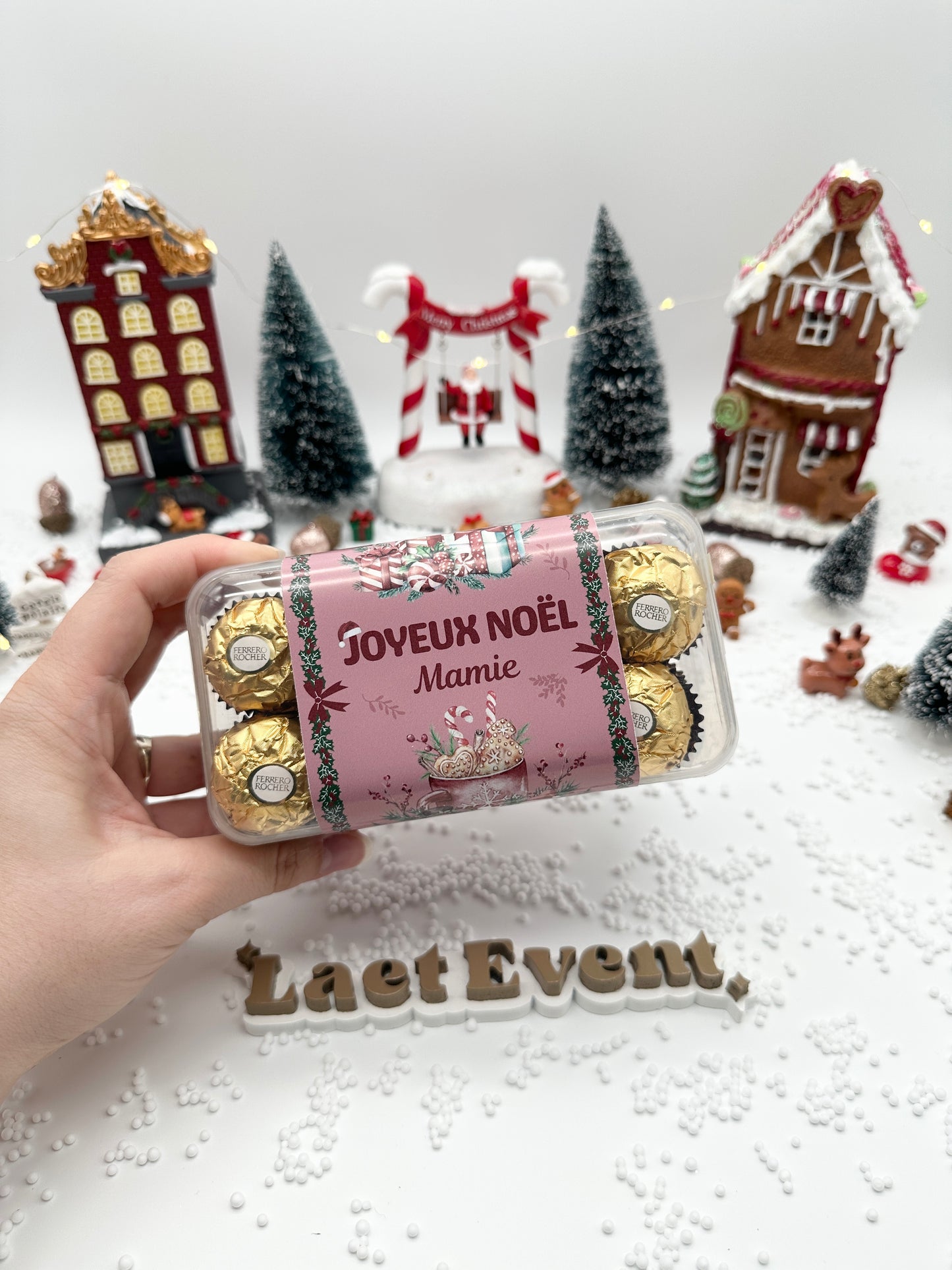 Boîte de Ferrero Rocher x16 - Éclats Bordeaux de Noël