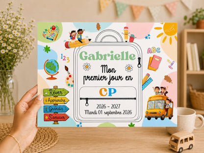 Affiche Classe de CP - Fichier PDF - Fille