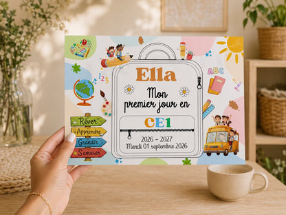 Affiche Classe de CE1 - Fichier PDF - Fille