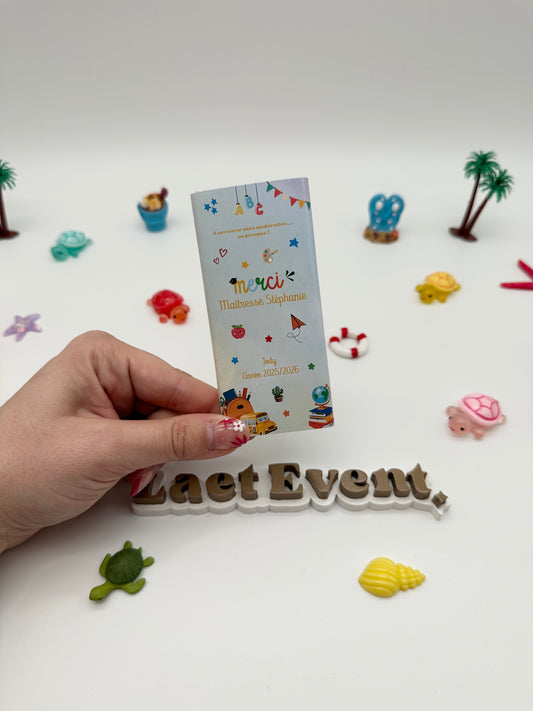Mini Tablette de Chocolat - Entre Cahiers & Sourires