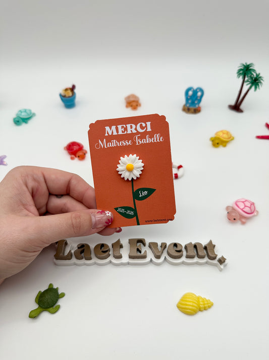 Carte MERCI Marguerite - Évasion Tropicale
