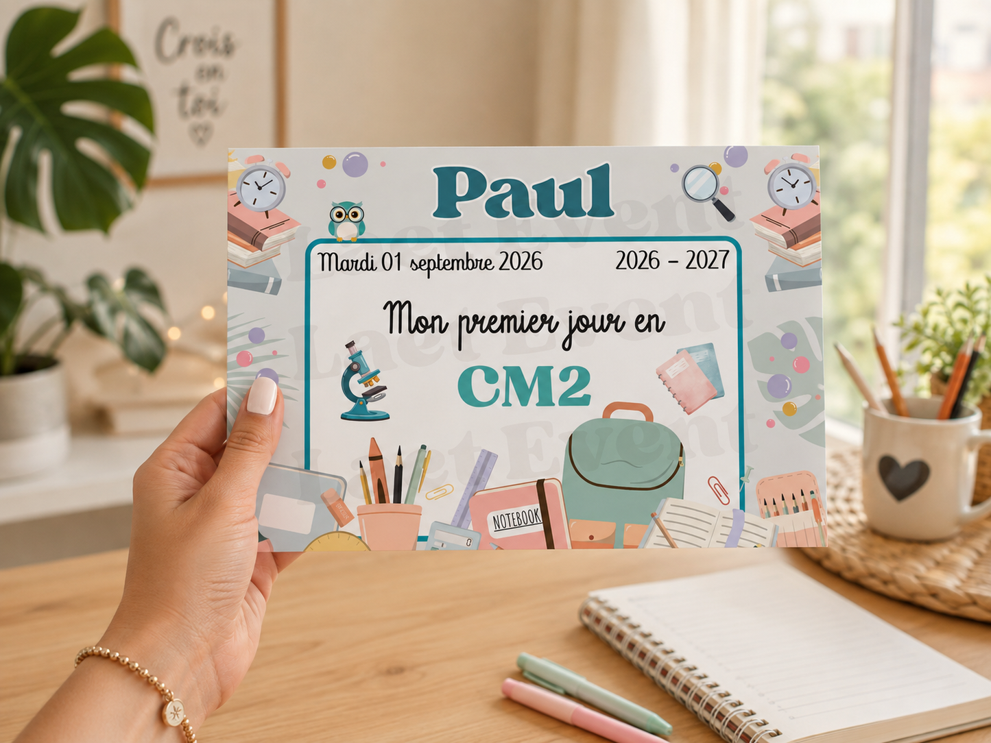 Affiche Classe de CM2 - Fichier PDF - Garçon