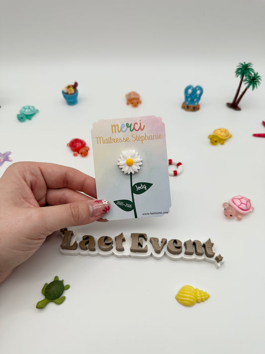 Carte MERCI Marguerite - Entre Cahiers & Sourires