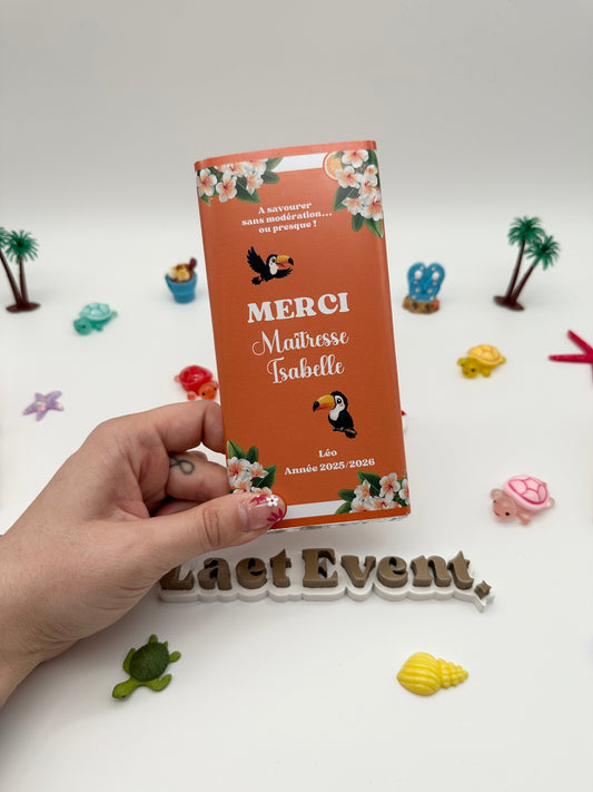 Tablette de Chocolat au Lait - Évasion Tropicale