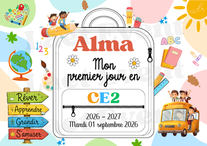 Affiche Classe de CE2 - Fichier PDF - Fille