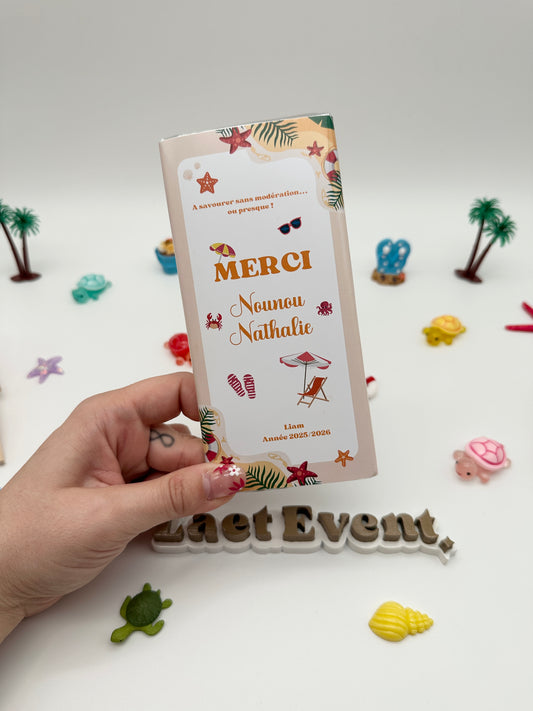 Tablette de Chocolat au Lait - Une Pause au Soleil