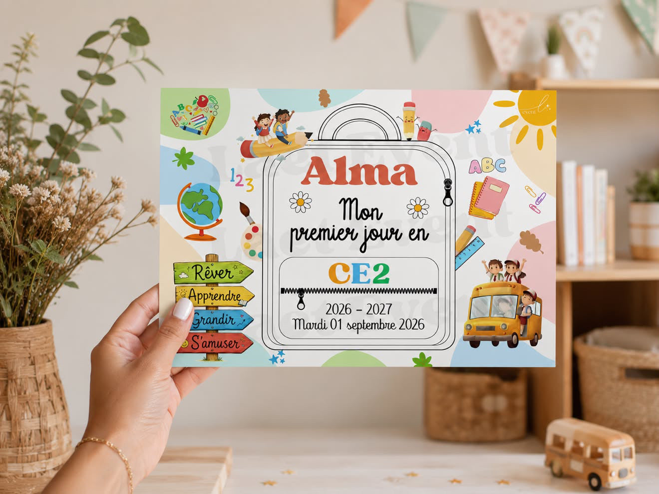 Affiche Classe de CE2 - Fichier PDF - Fille