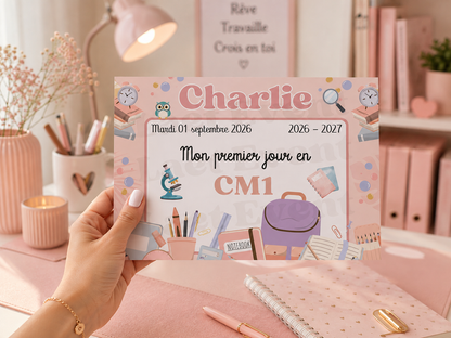 Affiche Classe de CM1 - Fichier PDF - Fille