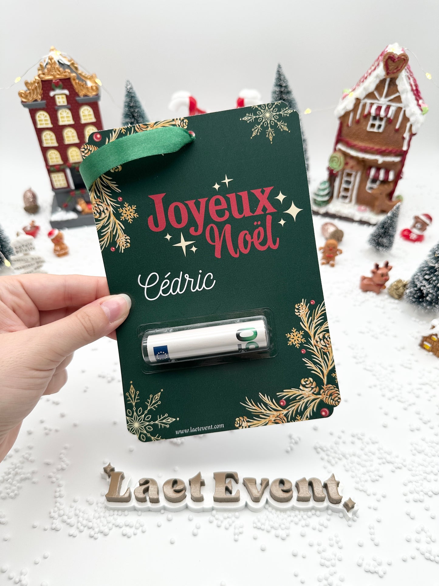 Carte Billet - Noël Émeraude