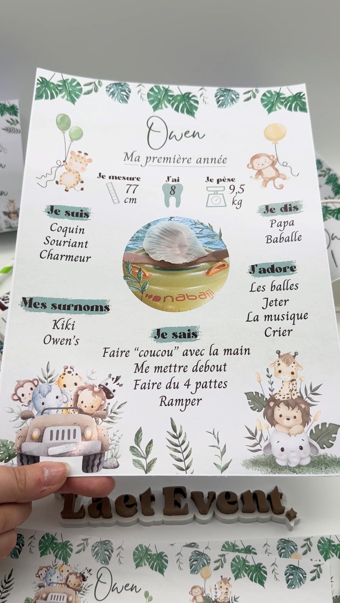 Affiche évolution de l'enfant